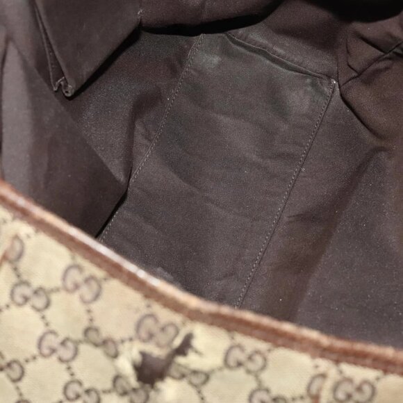 GUCCI GG Canvas Web Sherry Line Tote Bag 2Set Beige Red Green Auth 138062 - Picture 11 of 12